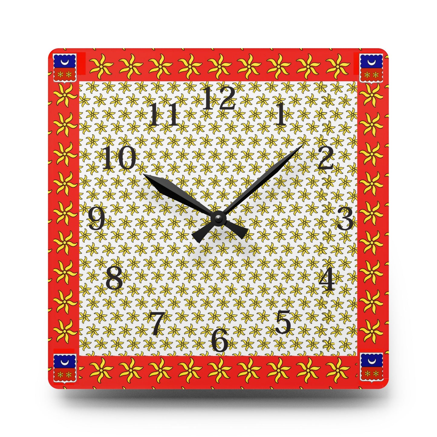 Horloge murale festive en acrylique Ylang Mayotte