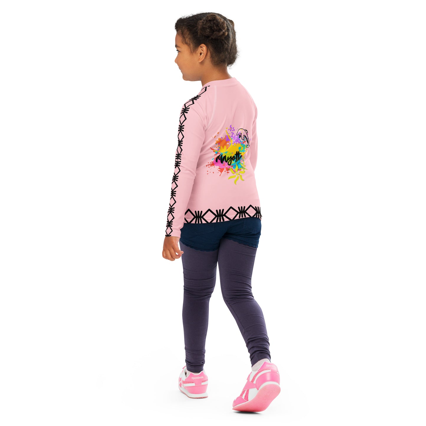 T-shirt rose de Compression pour Enfant Hippo Mayotte