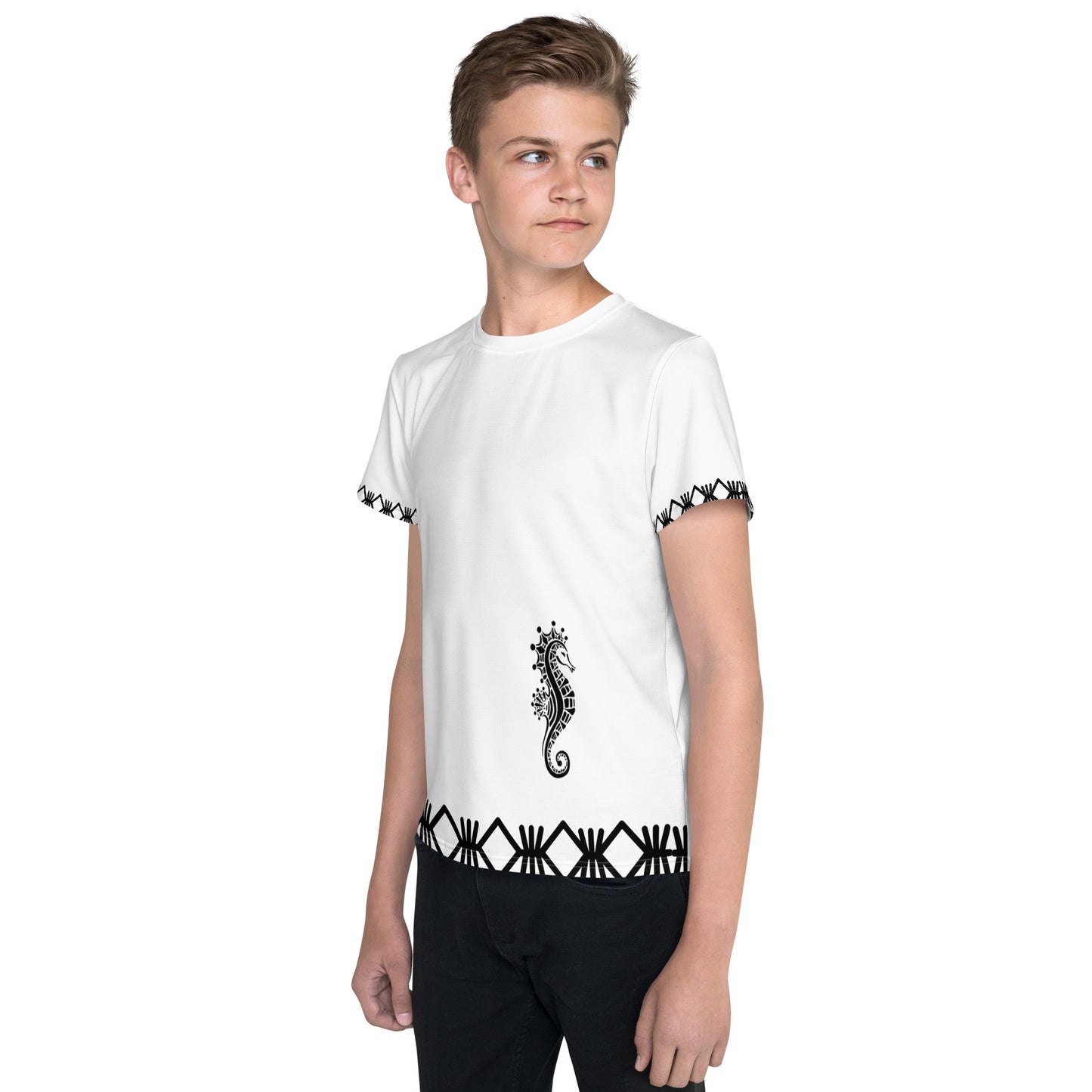 T-shirt mixte col ras du cou adolescent Hippo Mayotte