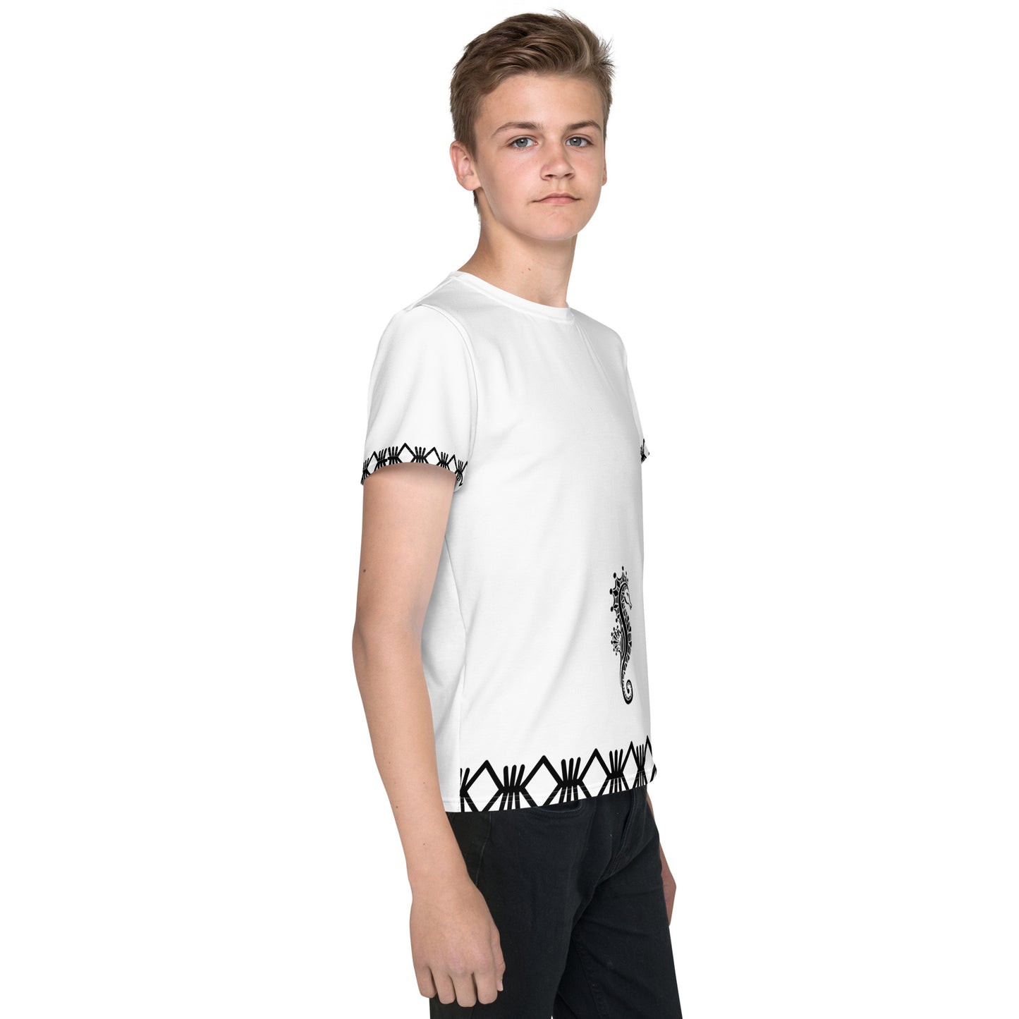 T-shirt mixte col ras du cou adolescent Hippo Mayotte