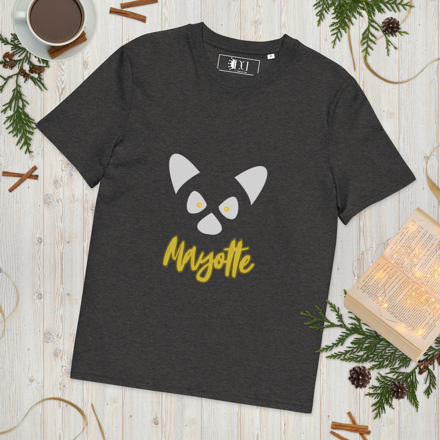 T-shirt mixte en coton biologique Maki Mayotte