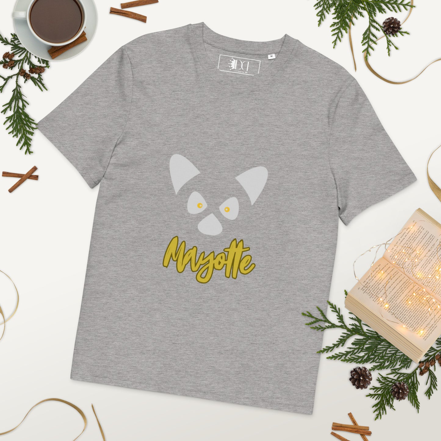 T-shirt mixte en coton biologique Maki Mayotte