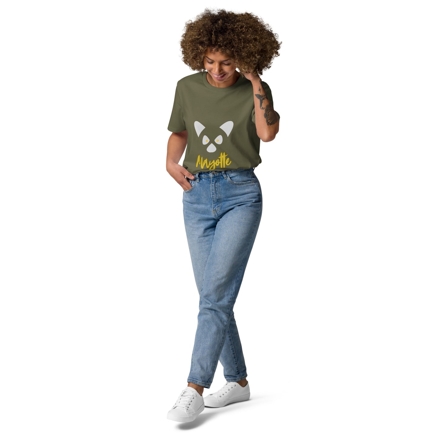T-shirt mixte en coton biologique Maki Mayotte