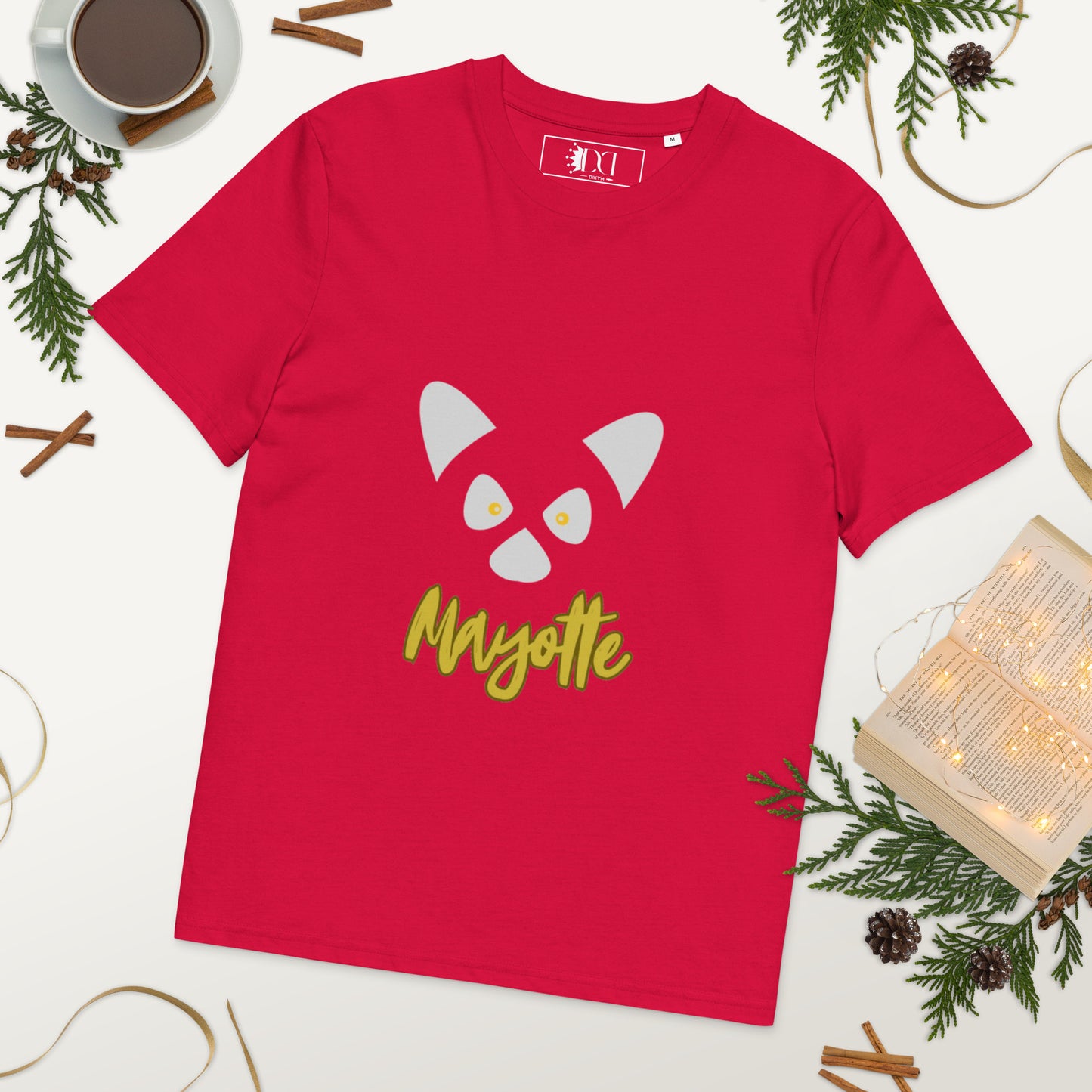 T-shirt mixte en coton biologique Maki Mayotte