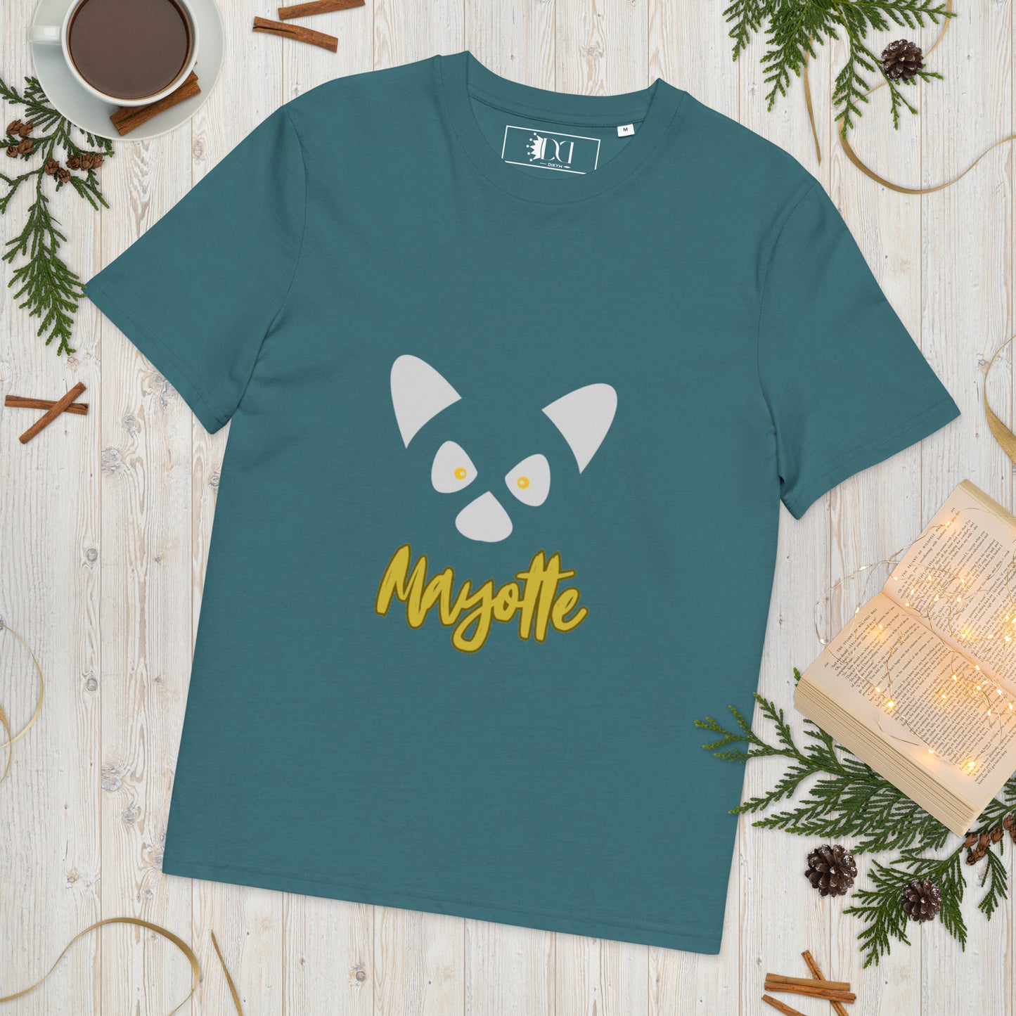 T-shirt mixte en coton biologique Maki Mayotte