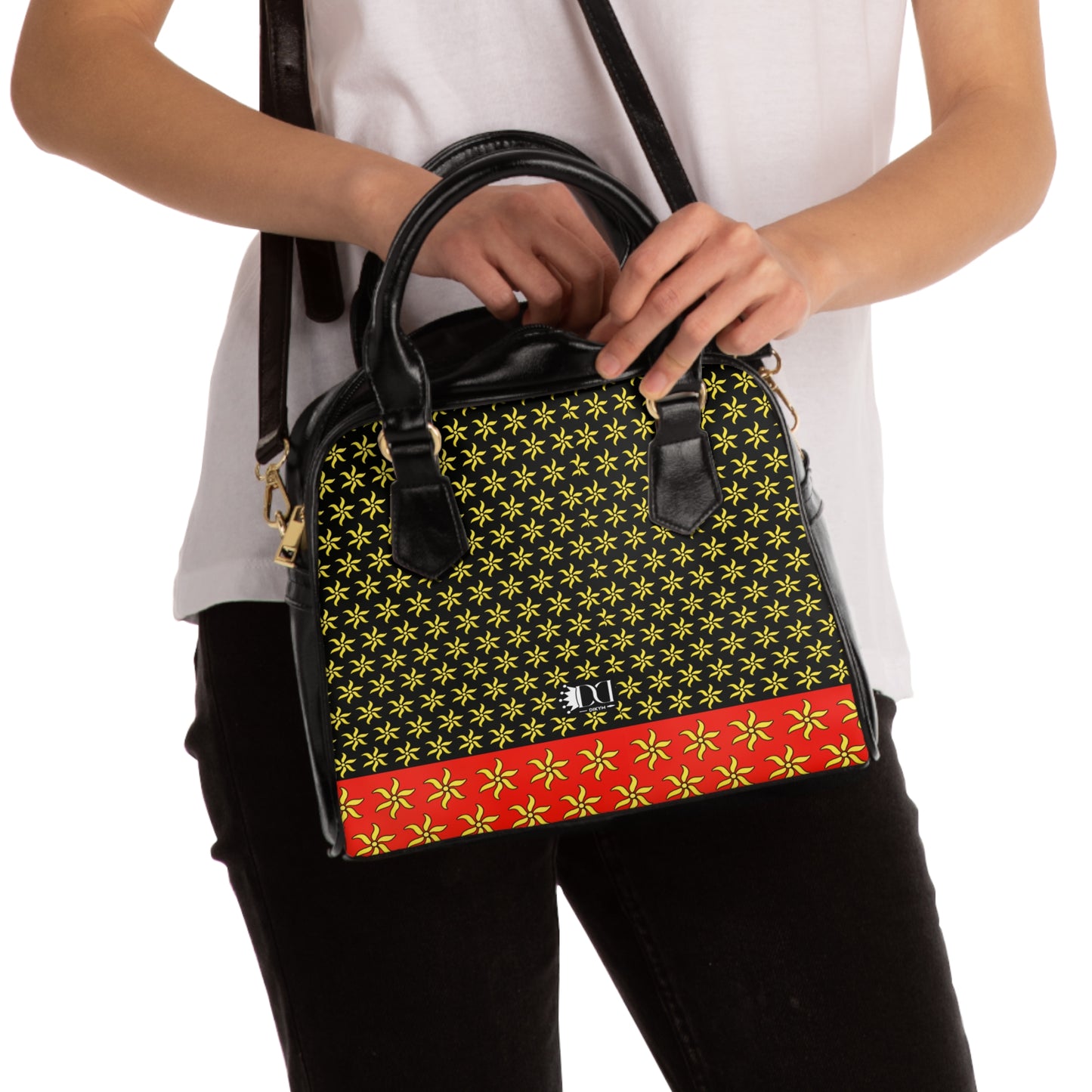 Sac à main d'épaule en cuir premium, Ylang Mayotte
