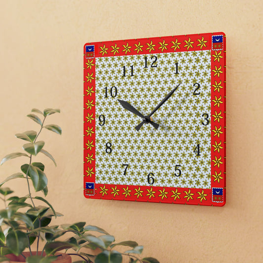 Horloge murale festive en acrylique Ylang Mayotte