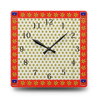 Horloge murale festive en acrylique Ylang Mayotte