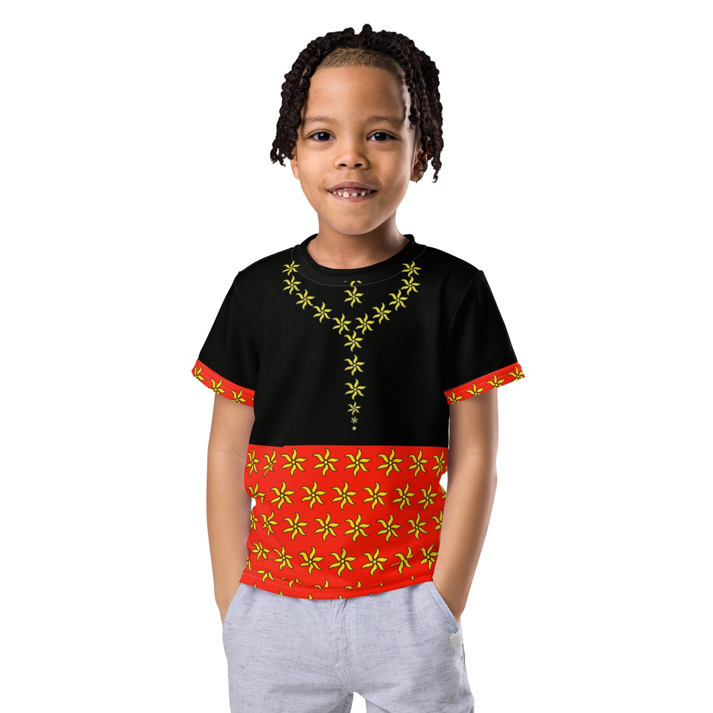 T-shirt mix col ras du cou enfant Ylang