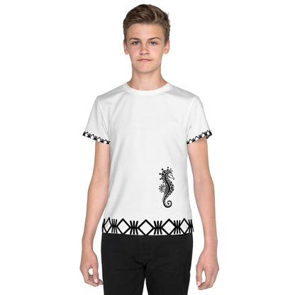 T-shirt mixte col ras du cou adolescent Hippo Mayotte