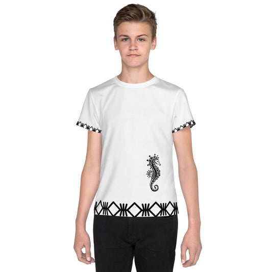 T-shirt mixte col ras du cou adolescent Hippo Mayotte