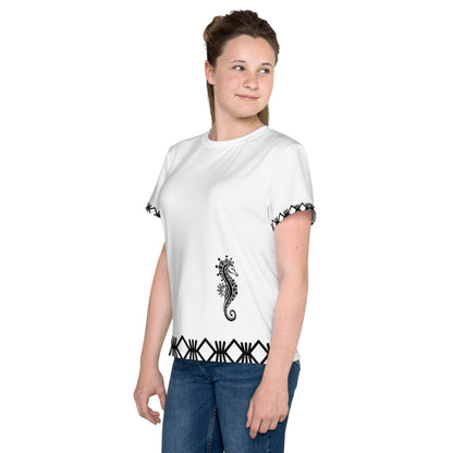 T-shirt mixte col ras du cou adolescent Hippo Mayotte