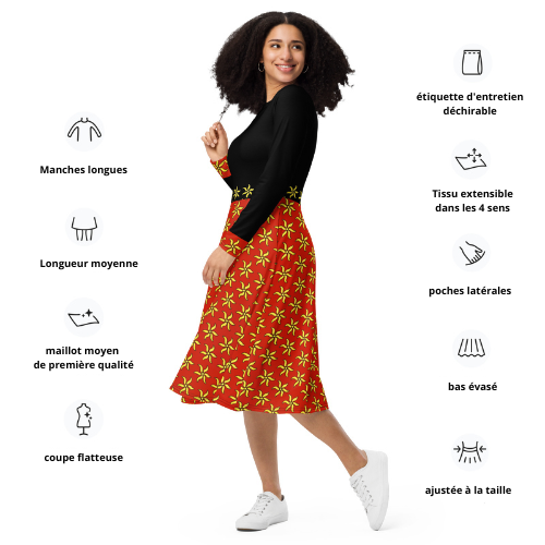 Robe manches longues ylang Zéna