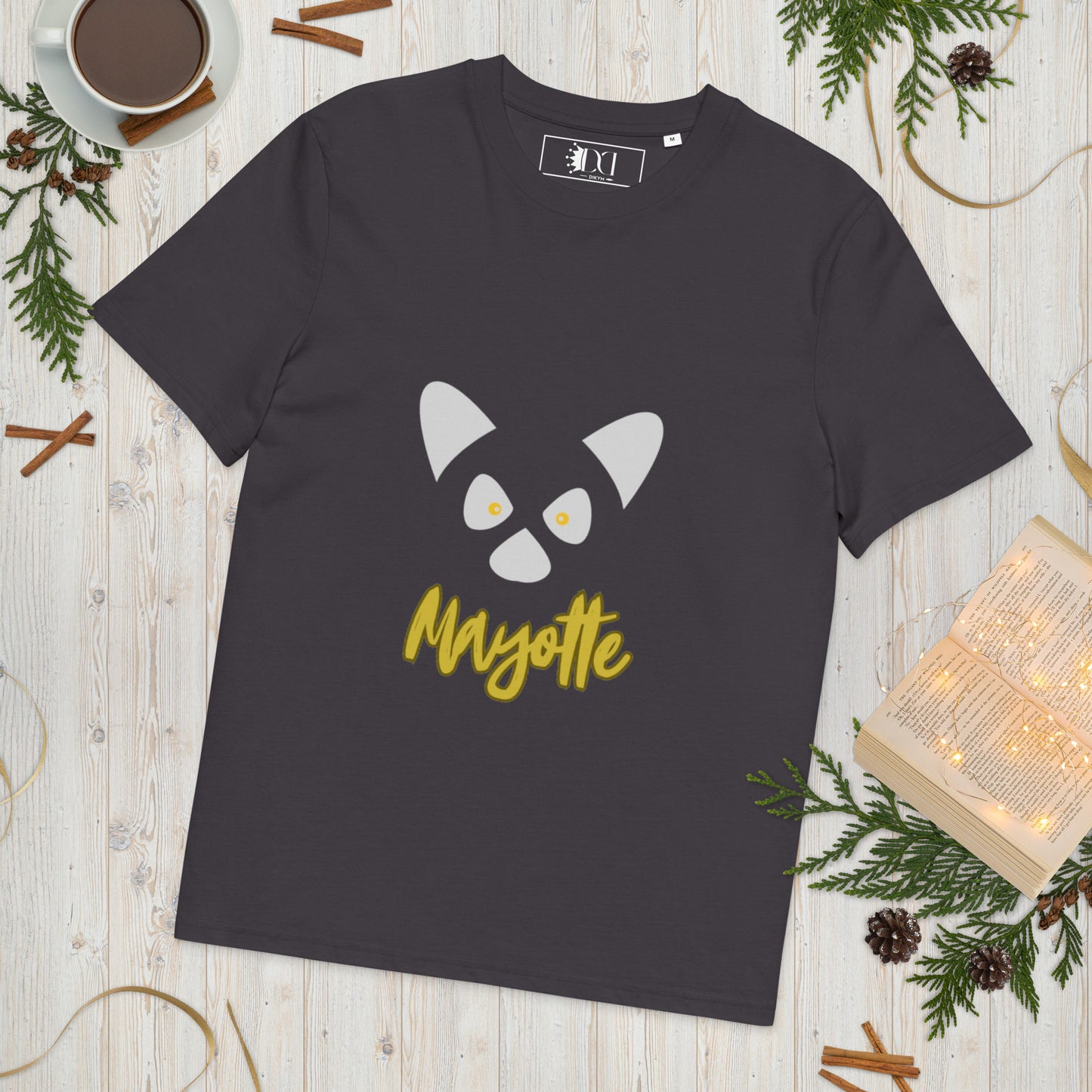 T-shirt mixte en coton biologique Maki Mayotte