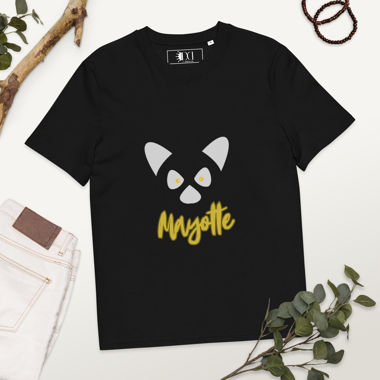 T-shirt mixte en coton biologique Maki Mayotte