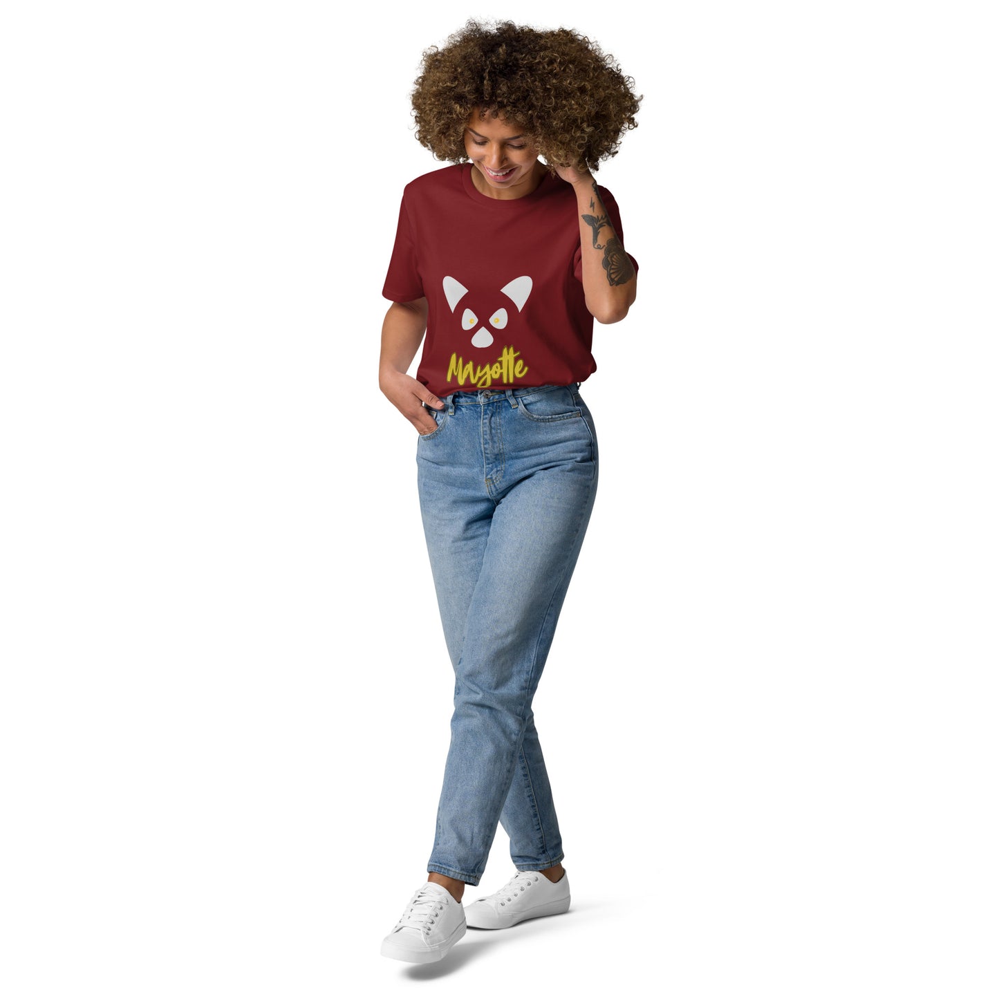 T-shirt mixte en coton biologique Maki Mayotte