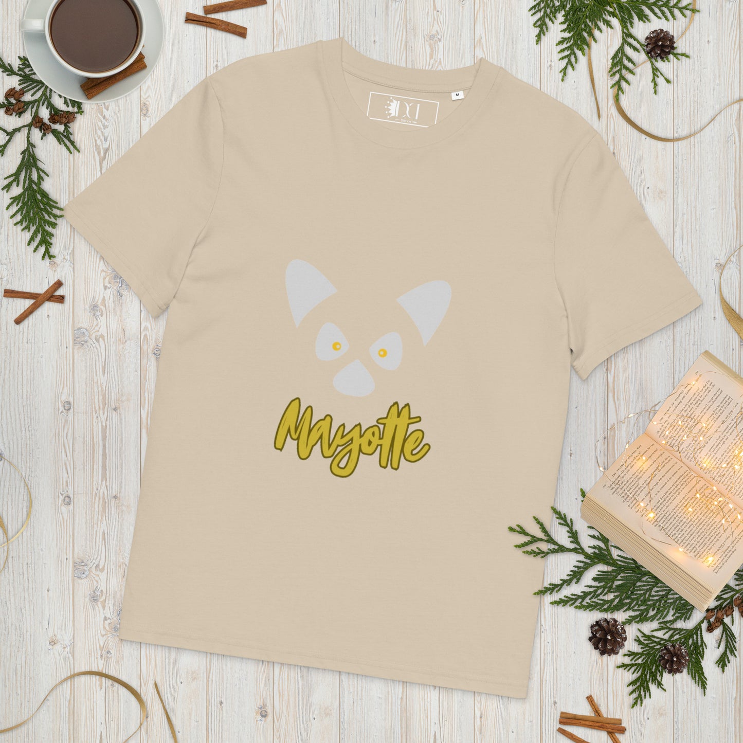 T-shirt mixte en coton biologique Maki Mayotte