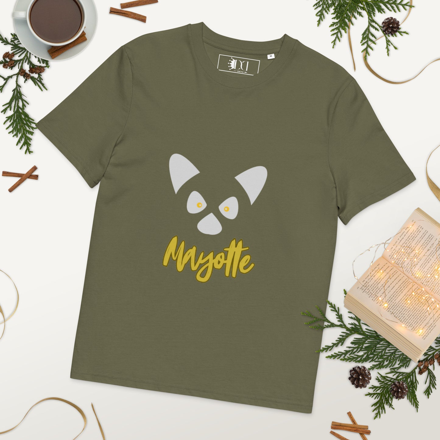 T-shirt mixte en coton biologique Maki Mayotte