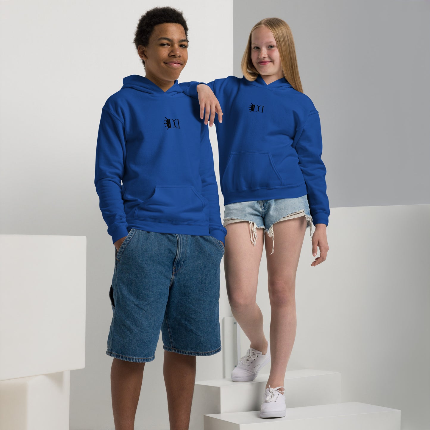 Sweat à capuche mixte épais pour les jeunes